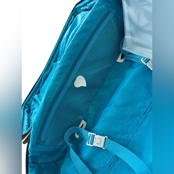 Diane Von Furstenberg brown + white trim rolling travel luggage suitcase 22x13" - Picture 12 of 12